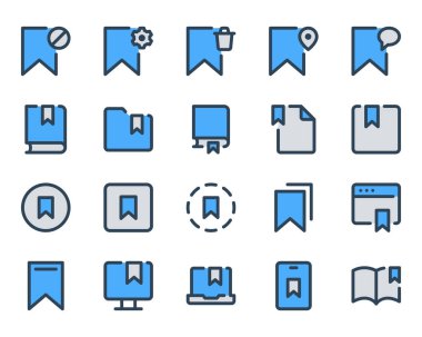 Yer imi için mavi özet simgeleri ayarlandı