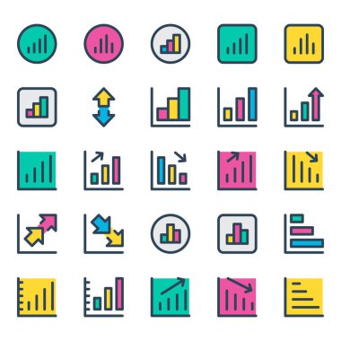 Diyagramlar ve Raporlar için doldurulmuş taslak simgeleri.