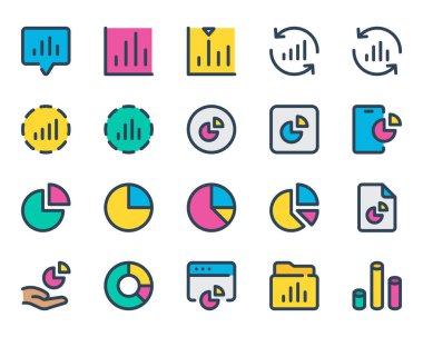 Diyagramlar ve Raporlar için doldurulmuş taslak simgeleri.