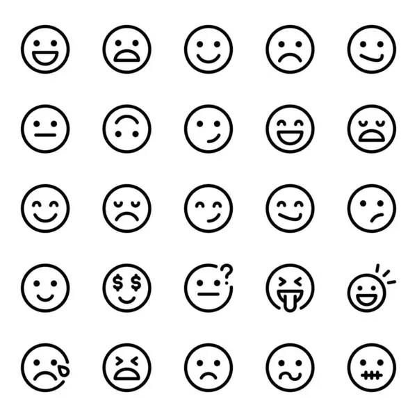 Emojis, Smiley, duygu için özet simgeleri ayarlandı.