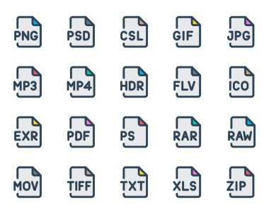 Programlama dosyaları için doldurulmuş özet simgeleri