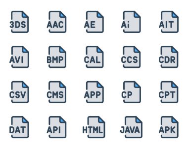 Programlama dosyaları için mavi özet simgeleri ayarlandı