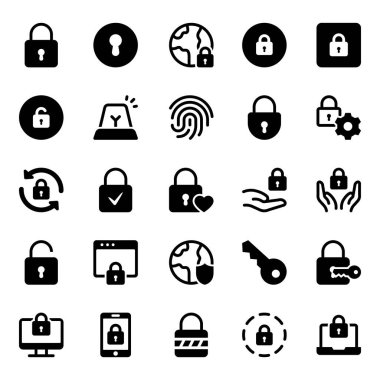 Güvenlik için simge simgeleri ayarlandı.