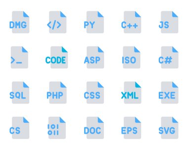 Programlama dosyaları için mavi renk simgeleri ayarlandı