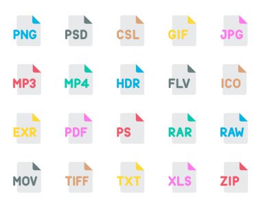 Programlama dosyaları için düz renk simgeleri ayarlandı