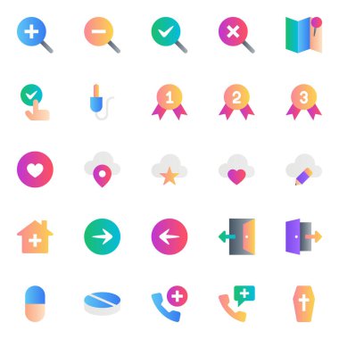 Gradyan rengi için malzeme simgeleri ayarlandı.