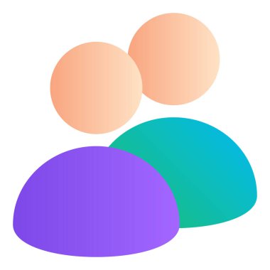 Gradyan renk simgesi, Takım için illüstrasyon, kullanıcılar.