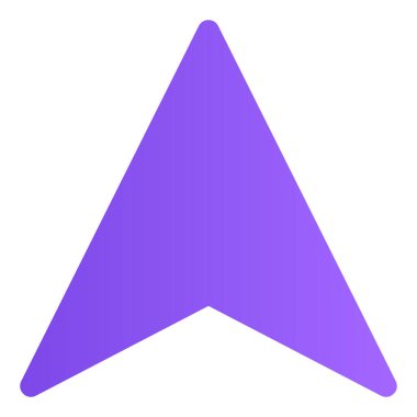 Gradyan renk simgesi, Ok yönü için illüstrasyon.