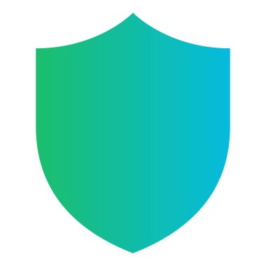 Gradyan renk simgesi, Kalkan için illüstrasyon, sigorta.