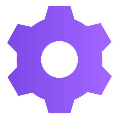 Gradyan renk simgesi, Gear, ayar, çark çizimi.