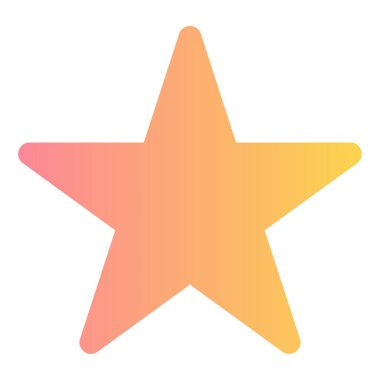 Gradyan renk simgesi, Yıldız için illüstrasyon, yer imi.