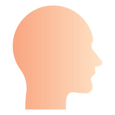 Gradyan renk simgesi, İnsanlar için illüstrasyon, baş.