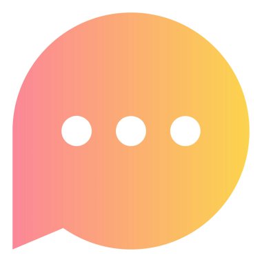 Gradyan renk simgesi, Bubble için illüstrasyon, ileti, sohbet.