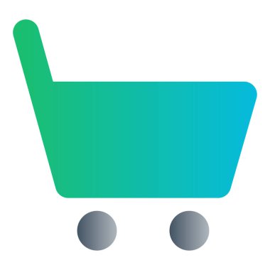 Gradyan renk simgesi, Alışveriş arabası için illüstrasyon.