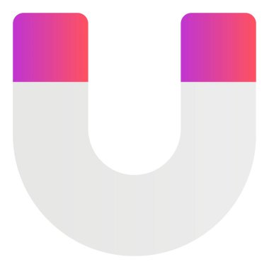 Gradyan renk simgesi, mıknatıs için illüstrasyon, eklenti.