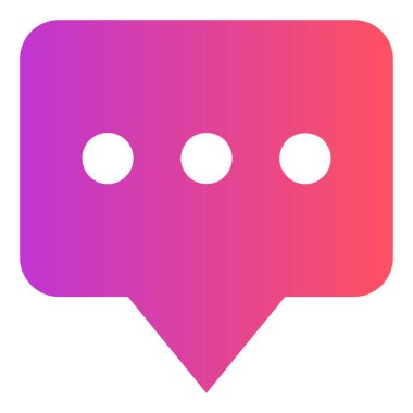 Gradyan renk simgesi, Bubble için illüstrasyon, ileti, sohbet.