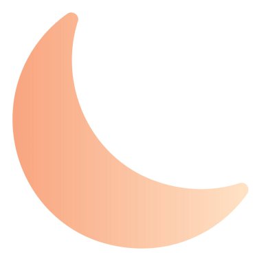 Gradyan renk simgesi, Ay için illüstrasyon, gece.