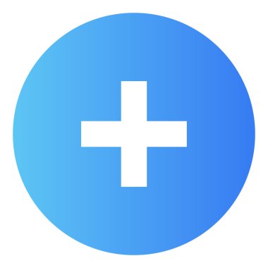 Gradyan renk simgesi, Ekle illüstrasyonu, artı, sayfa.