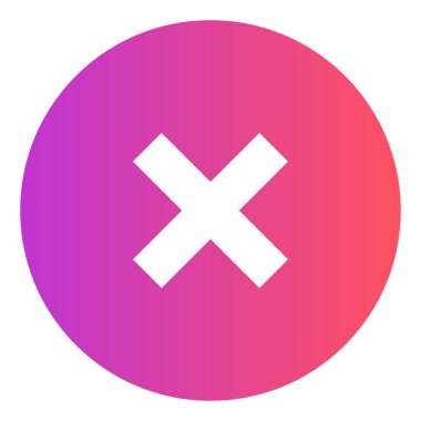 Gradyan renk simgesi, Sil, çapraz, sayfa.