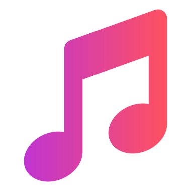 Gradyan renk simgesi, Müzik Notası için illüstrasyon.