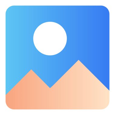 Gradyan renk simgesi, Resim için resimleme, çerçeve.