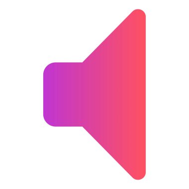 Gradyan renk simgesi, Sözcü için illüstrasyon, ses.