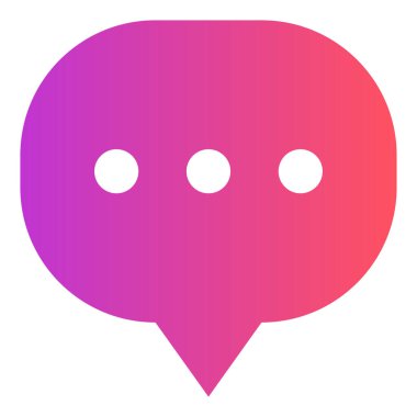 Gradyan renk simgesi, Sohbet diyaloğu, baloncuk, iletişim için illüstrasyon.