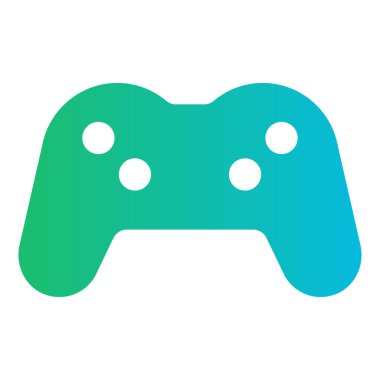 Gradyan renk simgesi, Kontrolcü, oyun alanı, joystick için illüstrasyon.