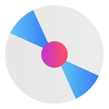 Gradyan renk simgesi, Compact, disk, dvd için resimleme.