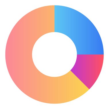 Gradyan renk simgesi, Diyagram, pasta grafiği, bilgi grafikleri.