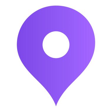 Gradyan renk simgesi, Konum, iğne ve işaret için illüstrasyon.