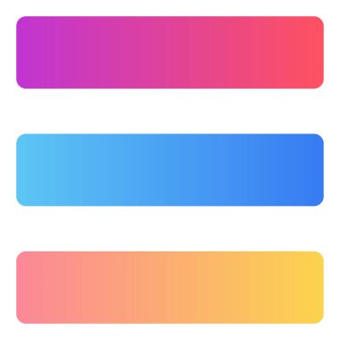 Gradyan renk simgesi, hizalama için illüstrasyon, menü.