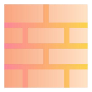 Gradyan renk simgesi, Duvar için illüstrasyon, tuğla.