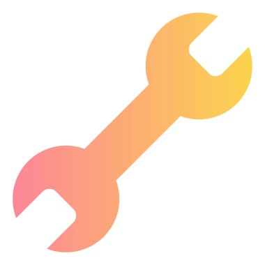 Gradyan renk simgesi, Wrench, ayar, araç.