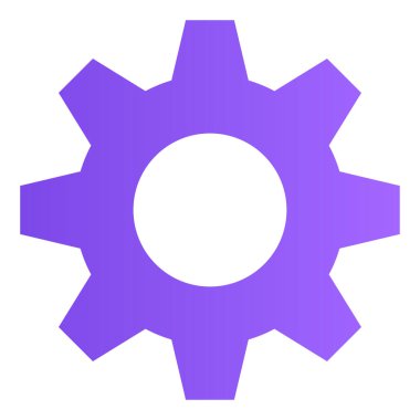 Gradyan renk simgesi, Gear, ayar, çark çizimi.