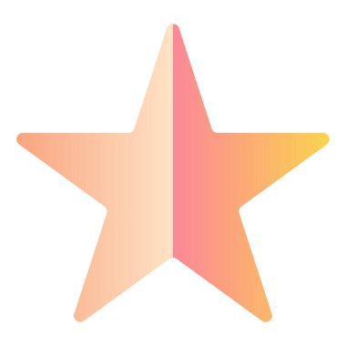 Gradyan renk simgesi, Yıldız için illüstrasyon, favori, yer imi.