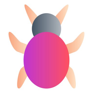 Gradyan renk simgesi, Böcek için illüstrasyon, antivirüs, zararlı yazılım, hata.