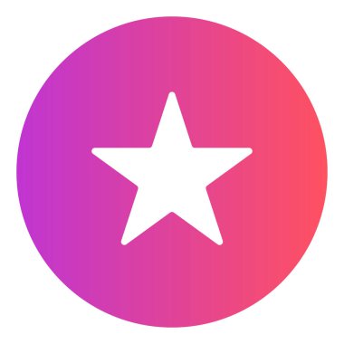 Gradyan renk simgesi, yıldız için illüstrasyon, en sevdiği....