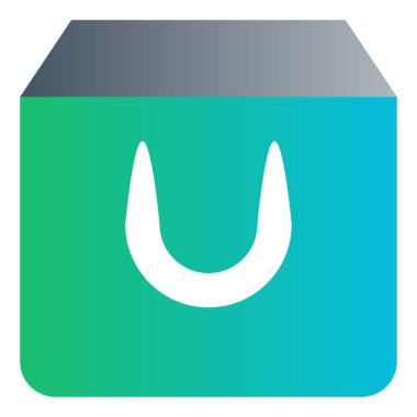 Gradyan renk simgesi, Alışveriş için illüstrasyon, çanta, satın alma.