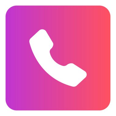 Gradyan renk simgesi, Telefon, çağrı, uygulama için illüstrasyon.