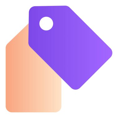 Gradyan renk simgesi, Price etiketi için illüstrasyon, etiket, satış.