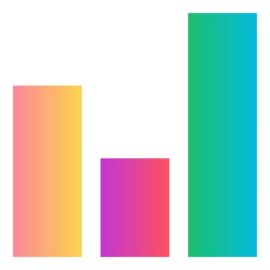 Grafik, bilgi grafikleri, satışlar, diyagram için grafiksel renk simgesi.