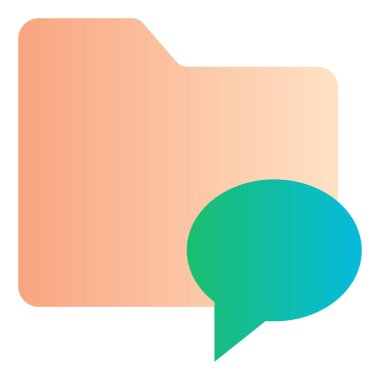 Gradyan renk simgesi, Dizin illüstrasyonu, sohbet.