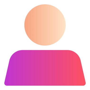 Gradyan renk simgesi, Kullanıcı, hesap ve insanlar için illüstrasyon.