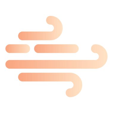 Gradyan renk simgesi, Rüzgar için illüstrasyon, hava durumu.