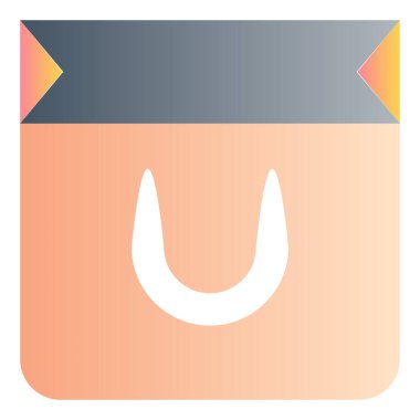 Gradyan renk simgesi, Alışveriş için illüstrasyon, çanta, satın alma.