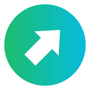 Gradyan renk simgesi, Ok için illüstrasyon, yön, sağ, gönderim.