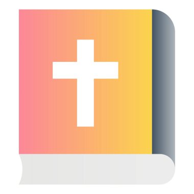 Gradyan renk simgesi, İncil kitabı için illüstrasyon, Noel, kutsal kitap.