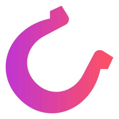 Gradyan renk simgesi, At Nalı için illüstrasyon.