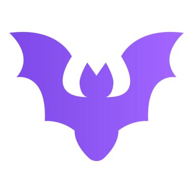 Gradyan renk simgesi, Yarasa, karanlık, hayvan, vampir için illüstrasyon.